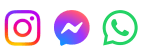 Logos from Meta's family of apps (Instagram, Messenger and WhatsApp)
